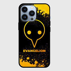 Чехол iPhone 13 Pro Evangelion - gold gradient