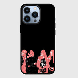 Чехол iPhone 13 Pro Black pink на черном