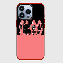 Чехол iPhone 13 Pro BLACK PINK на черно-розовом