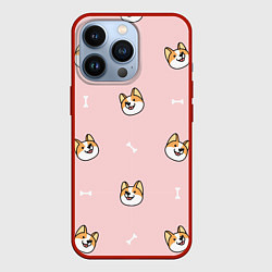 Чехол iPhone 13 Pro Pink corgi