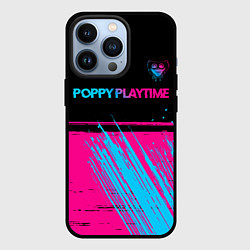 Чехол iPhone 13 Pro Poppy Playtime - neon gradient: символ сверху