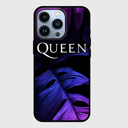 Чехол для iPhone 13 Pro Queen neon monstera, цвет: 3D-черный
