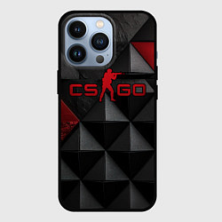 Чехол для iPhone 13 Pro CS GO abstract texture, цвет: 3D-черный