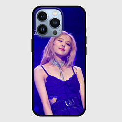 Чехол iPhone 13 Pro Rose Blackpink blue background