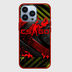 Чехол для iPhone 13 Pro CS GO red logo, цвет: 3D-красный