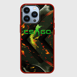 Чехол iPhone 13 Pro CSGO green logo