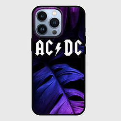 Чехол iPhone 13 Pro AC DC neon monstera