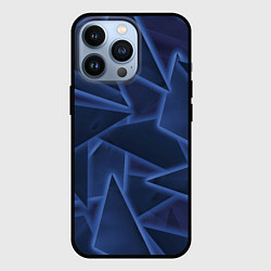 Чехол для iPhone 13 Pro Треугольники, неон, цвет: 3D-черный