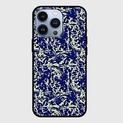 Чехол iPhone 13 Pro Абстракция темно-синий