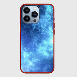 Чехол для iPhone 13 Pro Яркие звёзды в космосе, цвет: 3D-красный