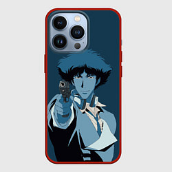 Чехол для iPhone 13 Pro Spike Spiegel blue, цвет: 3D-красный