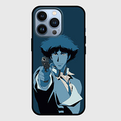 Чехол для iPhone 13 Pro Spike Spiegel blue, цвет: 3D-черный