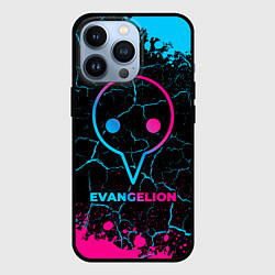 Чехол iPhone 13 Pro Evangelion - neon gradient