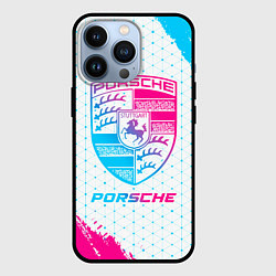 Чехол iPhone 13 Pro Porsche neon gradient style