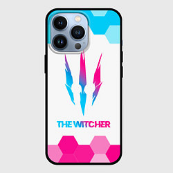 Чехол iPhone 13 Pro The Witcher neon gradient style