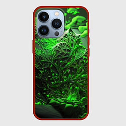 Чехол для iPhone 13 Pro Зеленая кислота, цвет: 3D-красный