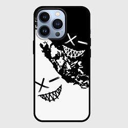 Чехол для iPhone 13 Pro Smile - black and white, цвет: 3D-черный