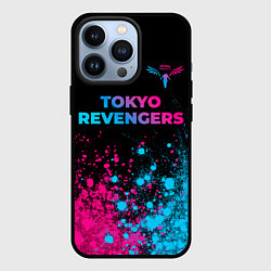 Чехол iPhone 13 Pro Tokyo Revengers - neon gradient: символ сверху