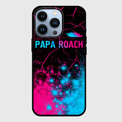 Чехол iPhone 13 Pro Papa Roach - neon gradient: символ сверху