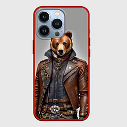 Чехол iPhone 13 Pro Cool bear - steampunk - neural network