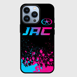 Чехол iPhone 13 Pro JAC - neon gradient: символ сверху