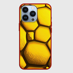Чехол iPhone 13 Pro Желтые объемные плиты
