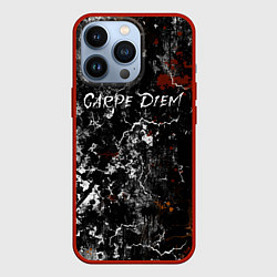 Чехол для iPhone 13 Pro Надпись carpe diem, живи настоящим, цвет: 3D-красный