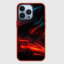 Чехол iPhone 13 Pro Red black abstract