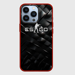 Чехол для iPhone 13 Pro CS GO black chrome, цвет: 3D-красный