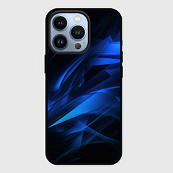 Чехол iPhone 13 Pro Black blue texture