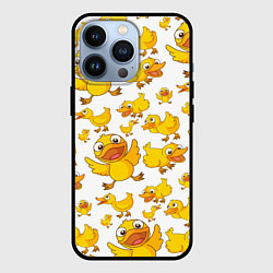 Чехол для iPhone 13 Pro Yellow ducklings, цвет: 3D-черный