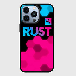 Чехол iPhone 13 Pro Rust - neon gradient: символ сверху