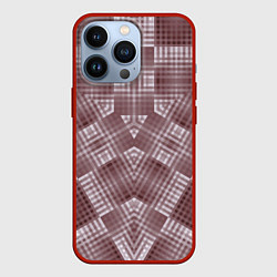 Чехол iPhone 13 Pro В коричневых тонах геометрический узор