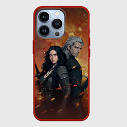 Чехол для iPhone 13 Pro Ведьмак - Йеннифэр, цвет: 3D-красный