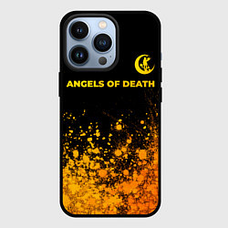 Чехол iPhone 13 Pro Angels of Death - gold gradient: символ сверху