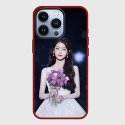 Чехол для iPhone 13 Pro АйЮ и звёздное небо, цвет: 3D-красный