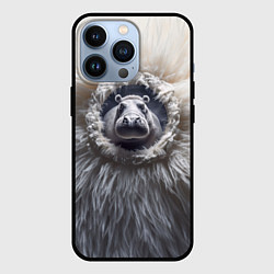 Чехол iPhone 13 Pro Брутальный бегемот