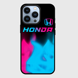Чехол iPhone 13 Pro Honda - neon gradient: символ сверху