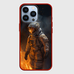 Чехол для iPhone 13 Pro Огонь в космосе, цвет: 3D-красный