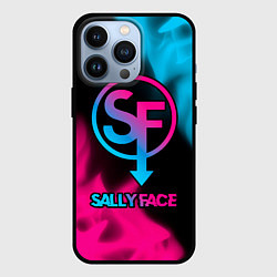 Чехол iPhone 13 Pro Sally Face - neon gradient