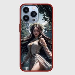 Чехол для iPhone 13 Pro Русская красивая девушка на природе, цвет: 3D-красный