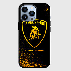 Чехол iPhone 13 Pro Lamborghini - gold gradient