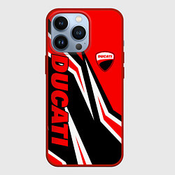 Чехол iPhone 13 Pro Ducati- red stripes