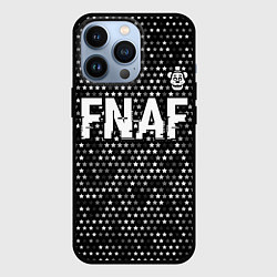 Чехол для iPhone 13 Pro FNAF glitch на темном фоне: символ сверху, цвет: 3D-черный