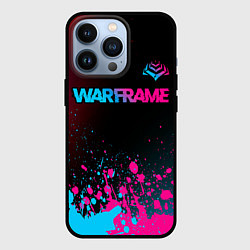 Чехол iPhone 13 Pro Warframe - neon gradient: символ сверху