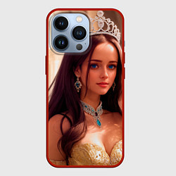 Чехол iPhone 13 Pro Девушка принцесса в алмазных украшениях