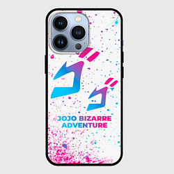 Чехол iPhone 13 Pro JoJo Bizarre Adventure neon gradient style