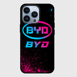 Чехол iPhone 13 Pro BYD - neon gradient