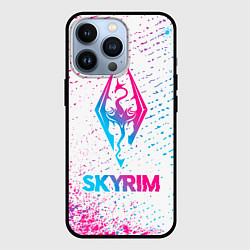 Чехол iPhone 13 Pro Skyrim neon gradient style