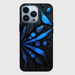 Чехол iPhone 13 Pro Black blue elements